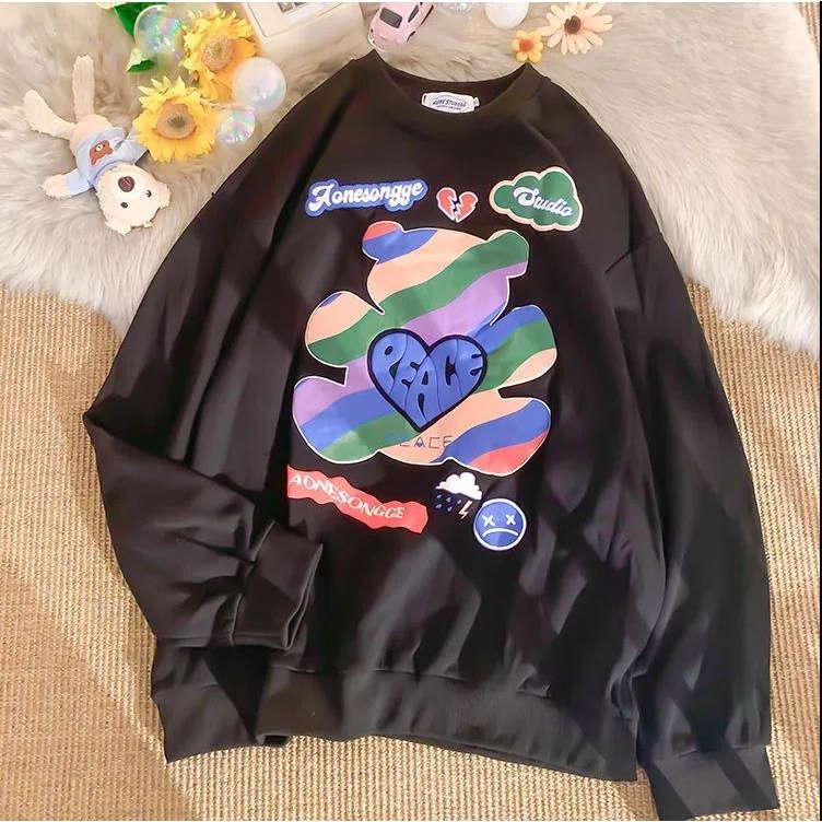 NRVP Áo Thun Nữ Dài Tay Cổ Tròn Thời Trang Hàn