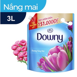 Túi Nước Xả Vải DOWNY Hương Náng Mai 3L ( 3 Mầu Tùi Chọn )