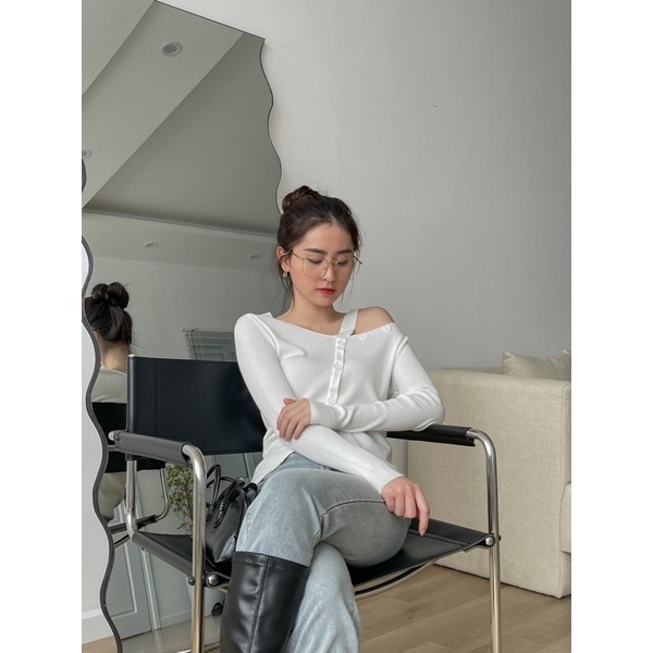 Áo len tăm cổ chéo | BigBuy360 - bigbuy360.vn