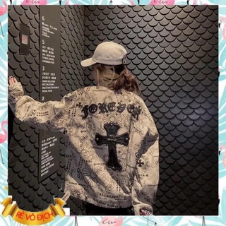 Áo khoác Jean Jacket kaki họa tiết Chrome Hearts thời trang