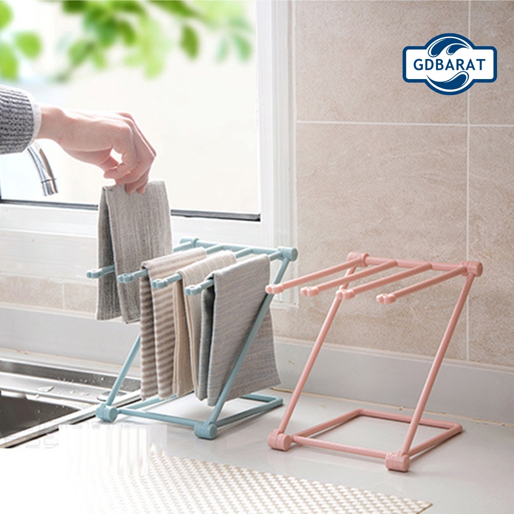Giá Đỡ Treo Khăn Bằng Nhựa Có Thể Gấp Gọn Tiện Dụng Cho Nhà Bếp