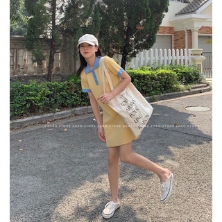 Đầm polo len tăm
