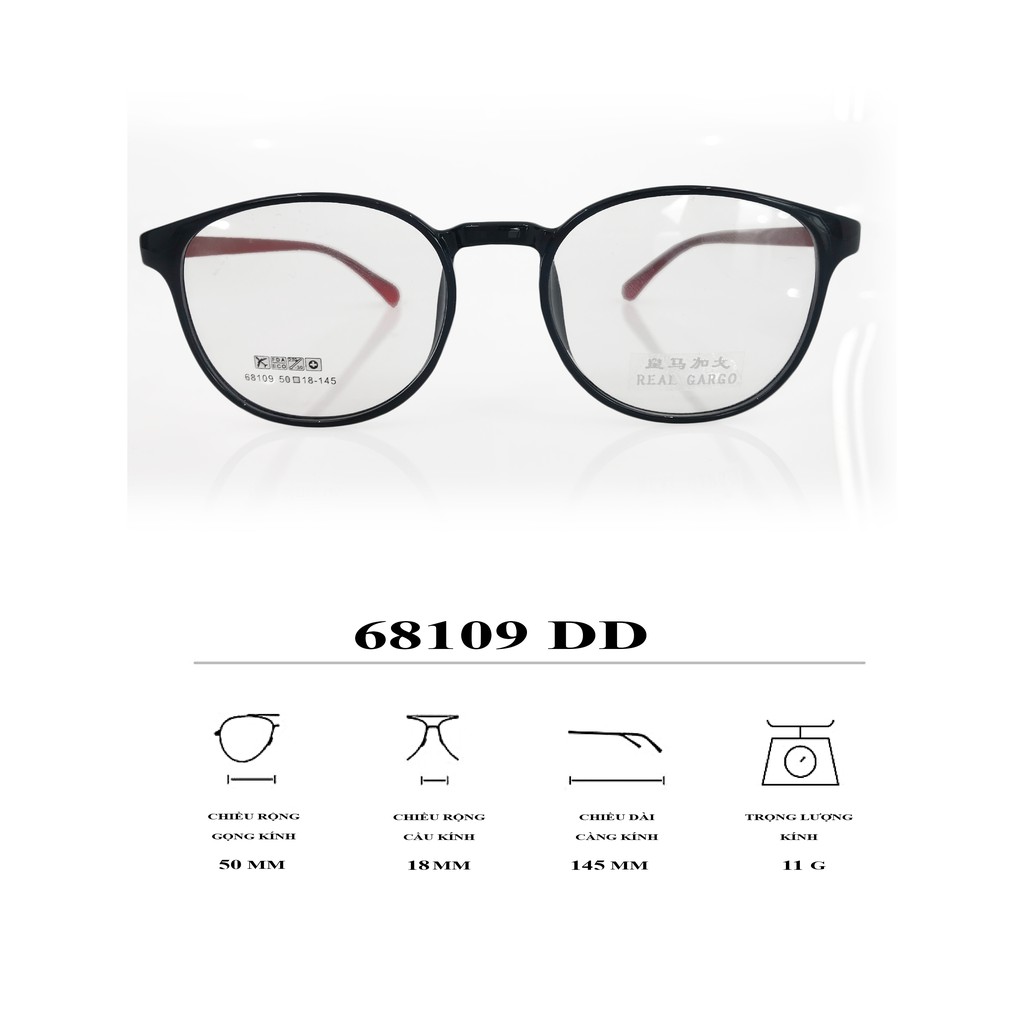 Gọng kính Ovan Nhựa TR90 Ouress 68109 Siêu Nhẹ Giá Mềm