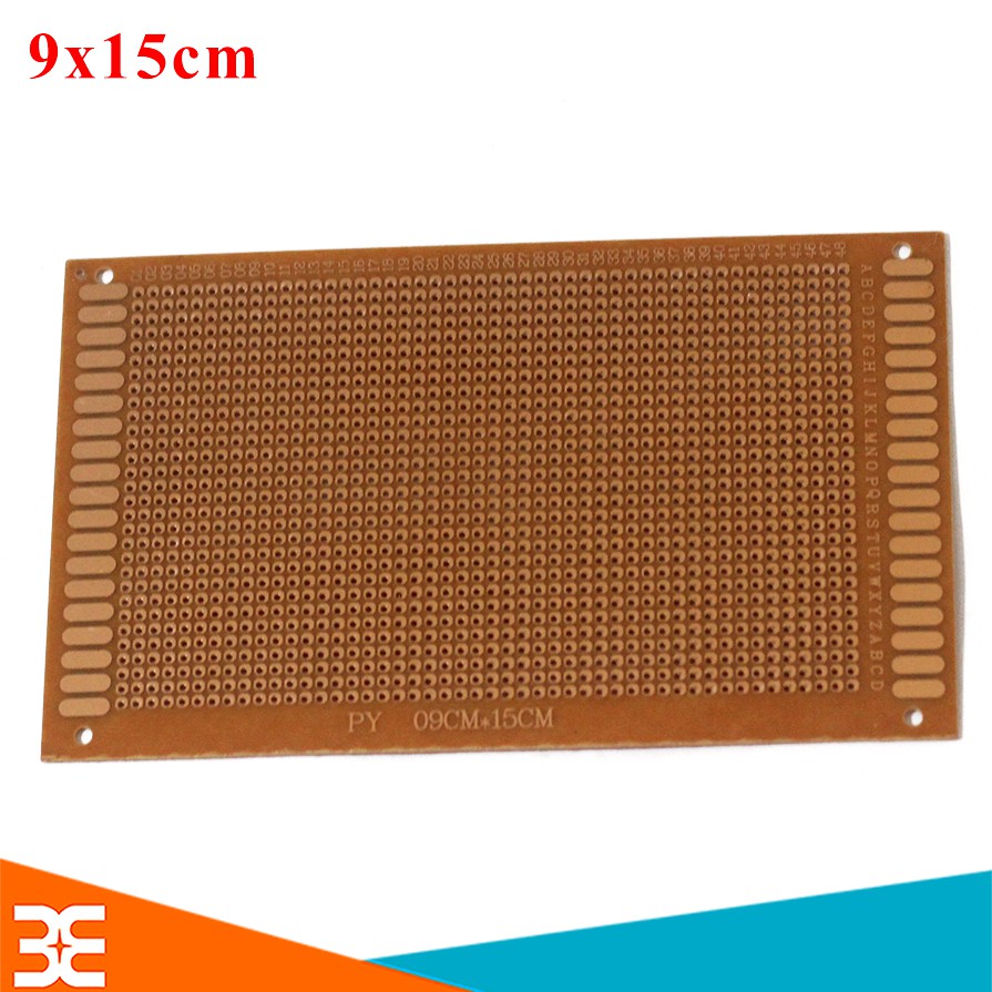 Phíp Đồng Lỗ - Bảng Mạch Đục Lỗ Sẵn PCB Nâu 7x9cm