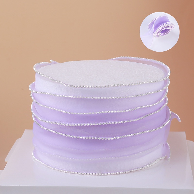 [SIÊU RẺ❤️] – Ruybang voan ngọc (6cm - 2m) - Trang trí bánh sinh nhật bánh kem