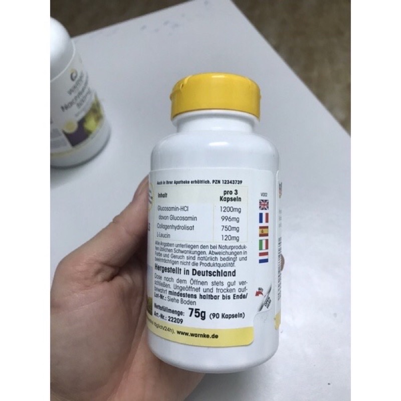Viên uống sụn khớp WARNKE GLUCOSAMINE PLUS 400mg – Hộp 90 viên