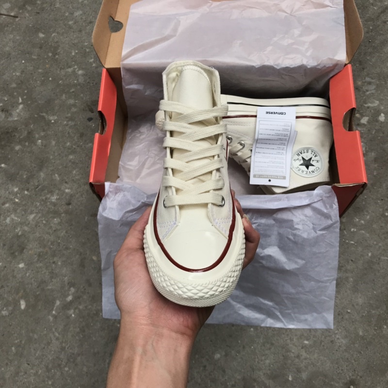 Giày thể thao Con ver.se trắng kem cao nam nữ