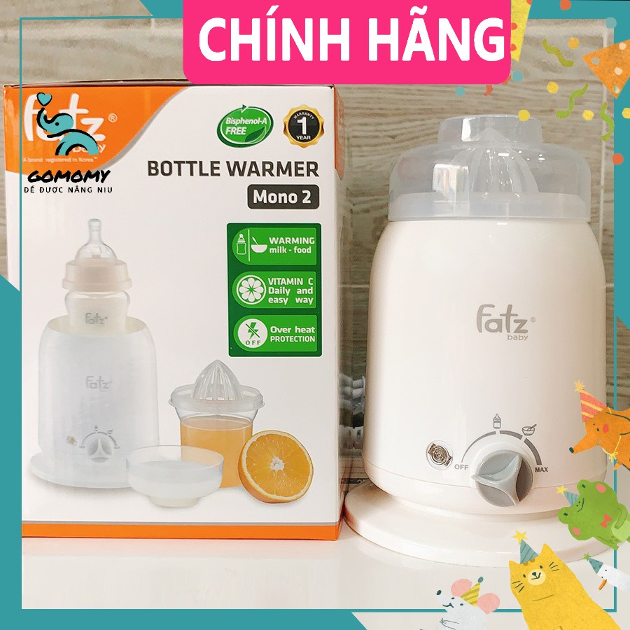 Máy hâm sữa Fatzbaby Mono 2 FB3002sl tiệt trùng ủ sữa 4 chức năng cho bé bảo hành 12 tháng và 1 đổi 1 trong 30 ngày