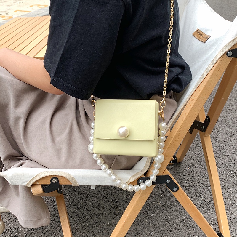 Túi Đeo Chéo mini Đính Ngọc Trai Thời Trang Dành Cho Nữ