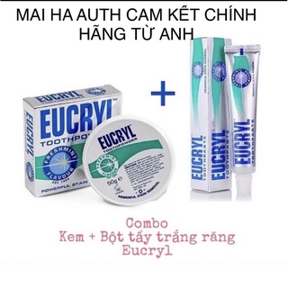 Combo kem đánh răng và bột làm trắng răng Eucryl