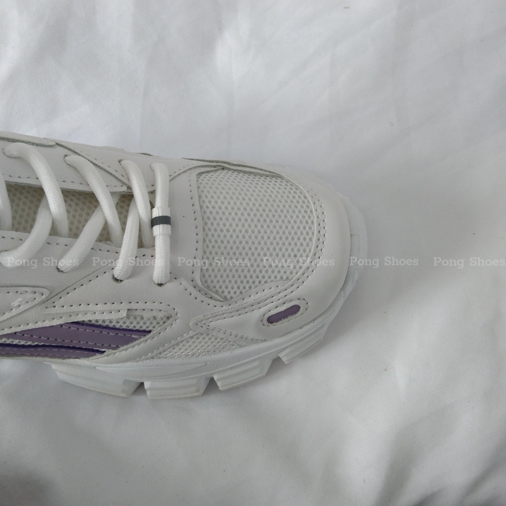 Giày sneaker nữ mùa Hè phong cách Ulzzangs PongShoes màu trắng xám, trắng tím FULL HỘP 1286