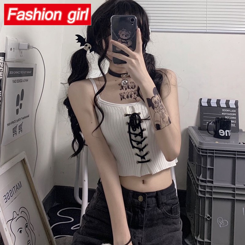 Áo Camisole Không Tay Phong Cách Harajuku Nhật Bản