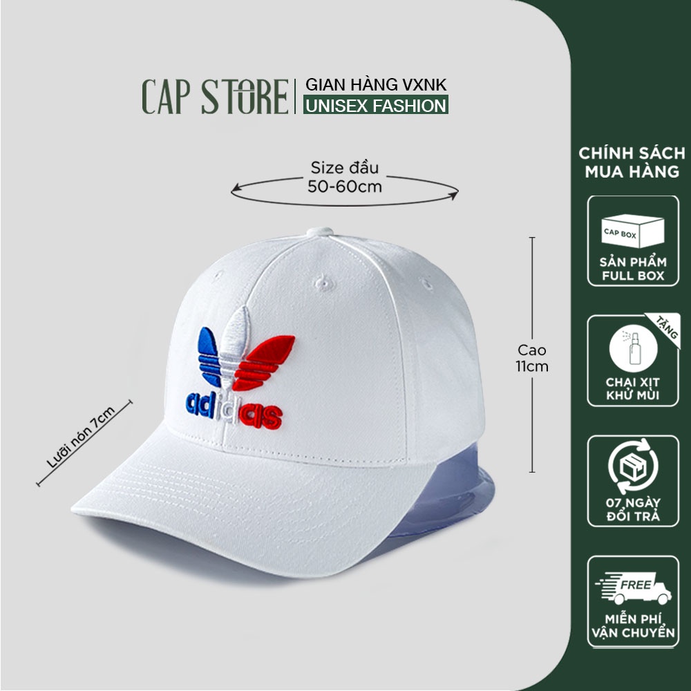 c - Nón lưỡi trai adidas cá tính cho nam và nữ phom unisex năng động tặng kèm chai xịt vệ sinh mũ nón