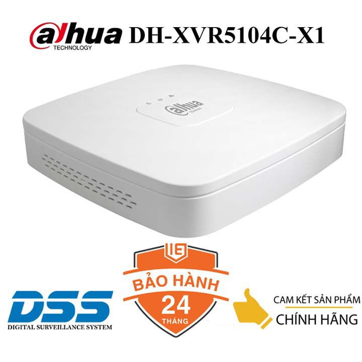 Đầu ghi HDCVI 4 kênh Dahua XVR5104C-X1 chuẩn H265+ hỗ trợ camera lên tới 4.0MP - hàng chính hãng bảo hành 2 năm