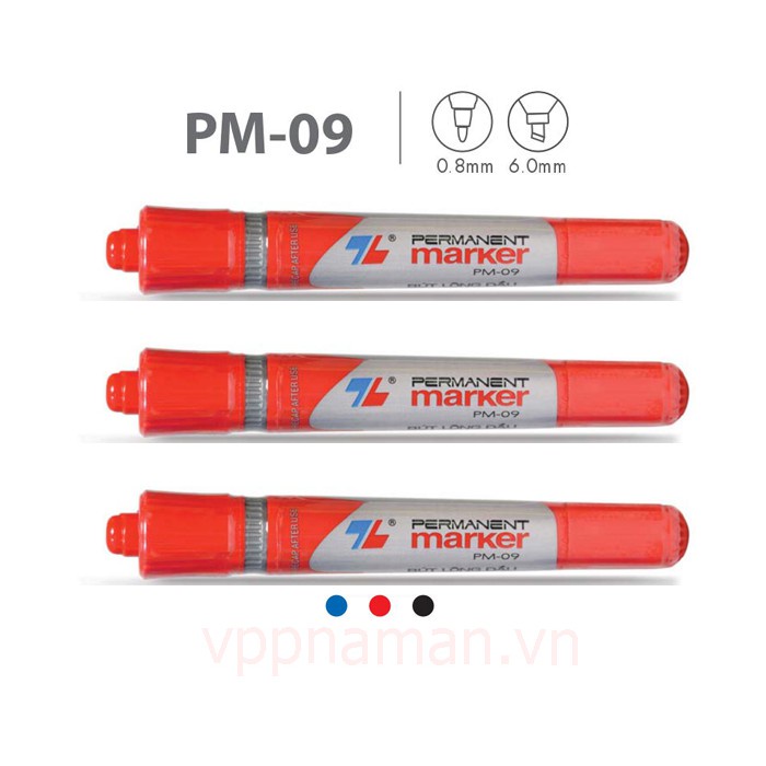 Bút lông dầu 2 đầu TL PM-09. (1 Cây)
