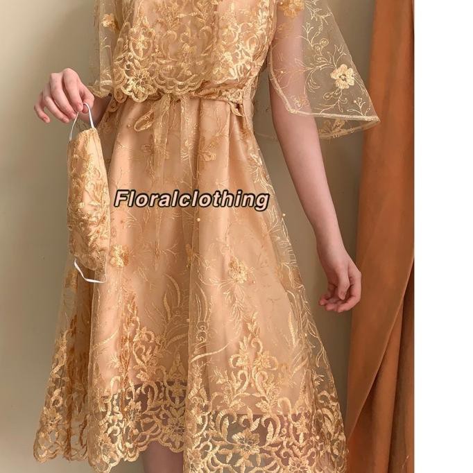 Restock Váy đầm liền thân sang trọng miễn phí F90