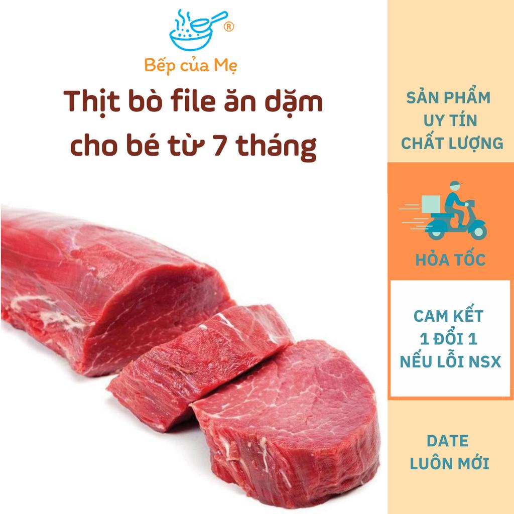 Thịt bò file nấu ăn dặm cho bé từ 7 tháng, gói 30g - 100g, Shop Của Mẹ