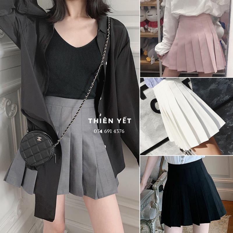 Chân váy TENNIS  giá sỉ xếp ly nữ dáng ngắn xếp ly thời trang nữ -Thiên Yết