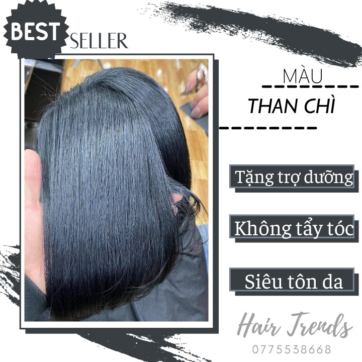 (KHÔNG TẨY) Thuốc nhuộm tóc màu THAN CHÌ - màu nhuộm KAMI Chính Hãng [K4.11]