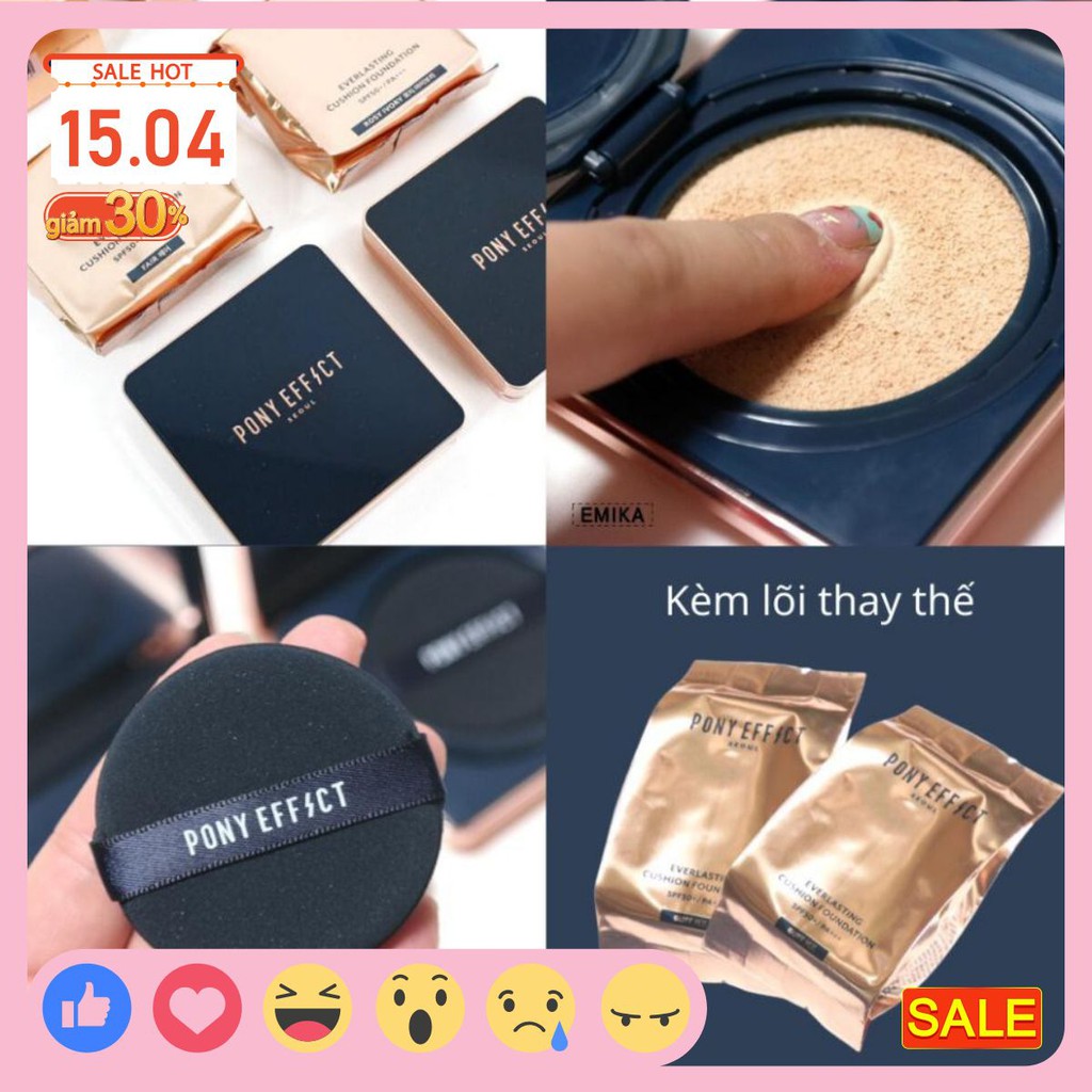 Phấn Nước Pony Effect Everlasting Cushion Foundation SPF 50+/PA+++ ( KÈM LÕI )