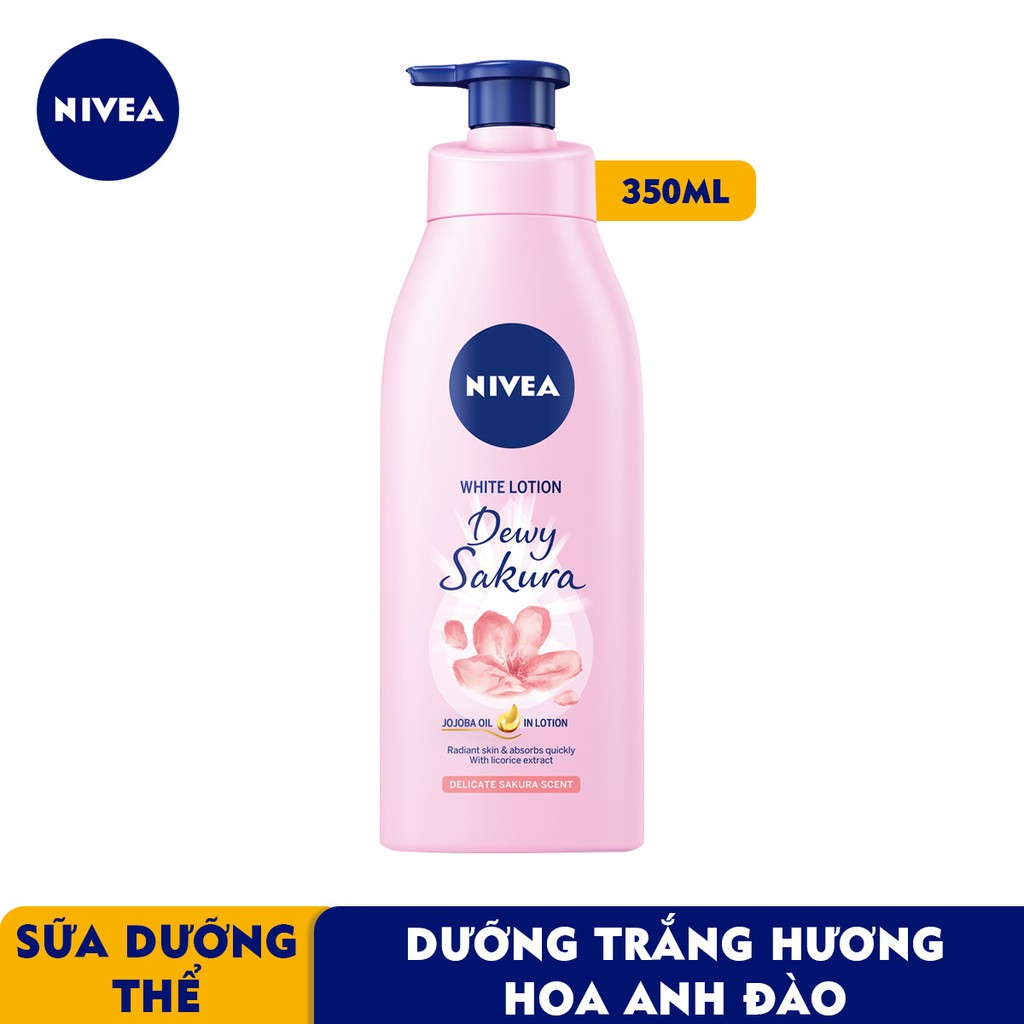 Sữa Dưỡng Thể Dưỡng Trắng Nivea Hương Hoa Anh Đào 350ml