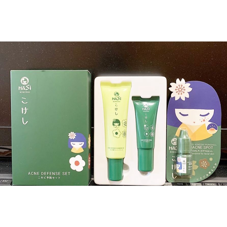 [3 items] Bộ Sản Phẩm Dưỡng Dành Cho Da Mụn Hasi Puredoll Acne Defense Set + Acne Spot