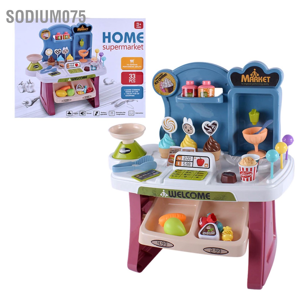 Có thể bán buôn Mô phỏng Đồ chơi Siêu thị Câu đố Giáo dục Quầy thanh toán Nhà cho Trẻ em mới biết đi Sodium075 Hàng giao ngay