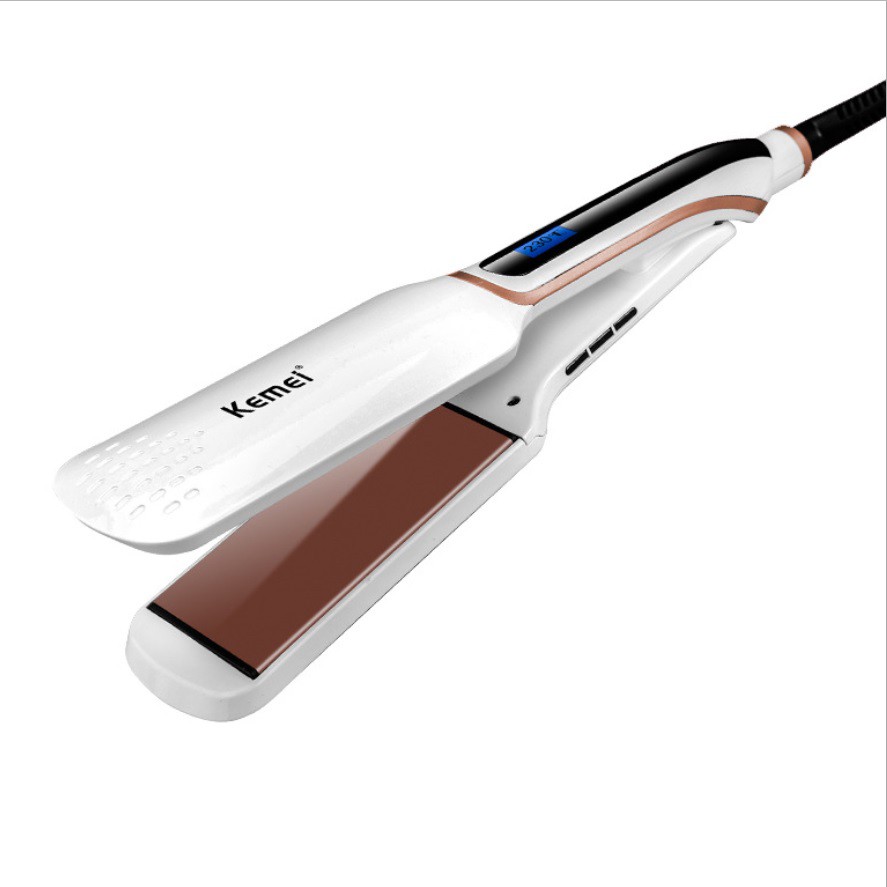 Máy Duỗi Tóc Cao Cấp Chỉnh Nhiệt Chuẩn Salon Màn Hình LCD Kemei Km 1703