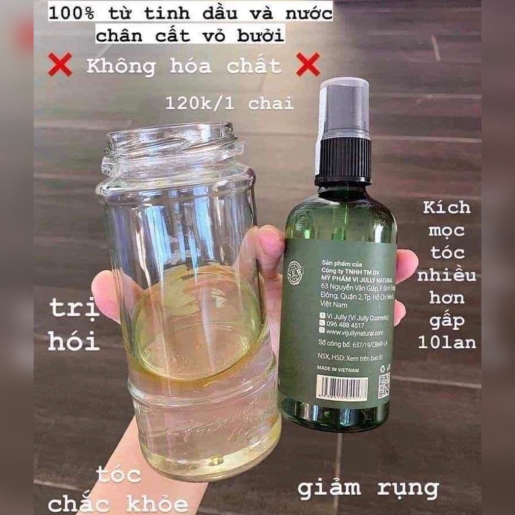 [ CHÍNH HÃNG VI JULLY ] Xịt Bưởi Kích Mọc Tóc, Tinh Dầu Bưởi ViJully Giảm Gãy Rụng, Giúp Tóc Nhanh Dài và Dày | BigBuy360 - bigbuy360.vn