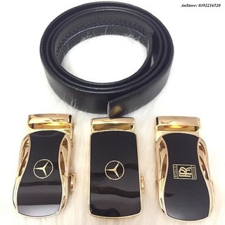 Thắt Lưng Da Nam Da Bò 100% Chính Hãng Mercedes, Dây Nịt Nam Cao Cấp Khóa Tự Động Mạ Vàng Gu Nam Tính CK-9369