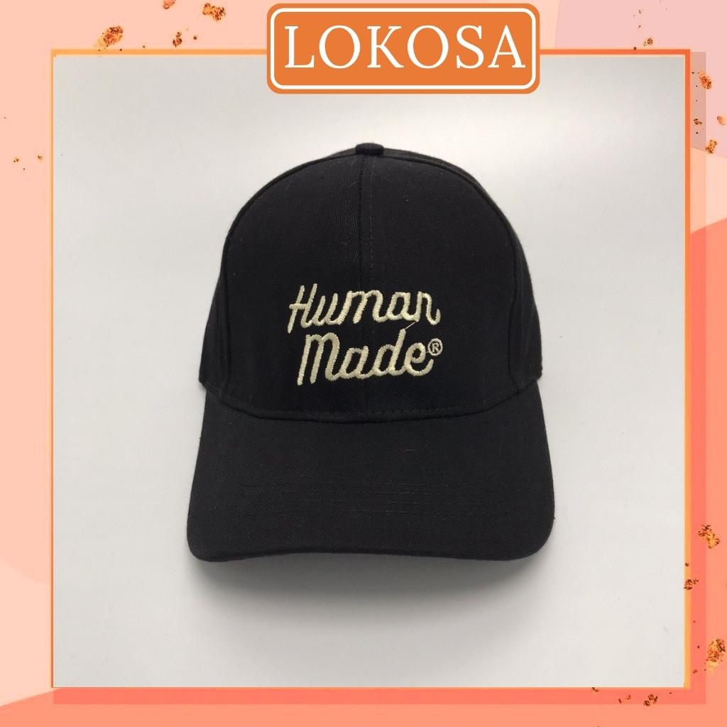Mũ Lưỡi Trai Nữ LOKOSA Nón Kết Human Made Unisex Thời Trang Hàn Quốc Nhiều Màu cao cấp form unisex NO005