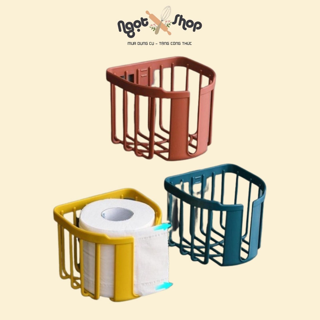 Giỏ đựng giấy vệ sinh dán tường, giỏ treo tường đựng giấy