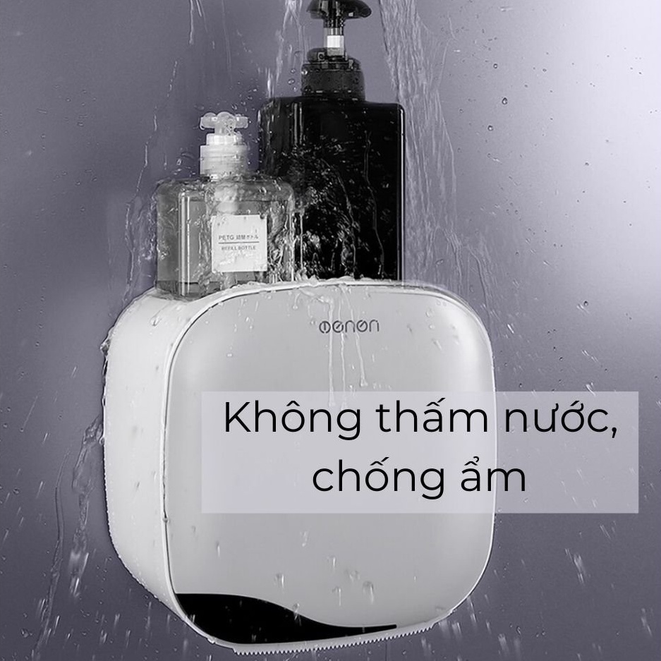 Hộp Đựng Giấy Vệ Sinh OENON Cao Cấp Dán Tường Treo Nhà Tắm, Kệ Để Đồ Nhà Tắm Chống Nước 2 Ngăn Tiện Lợi