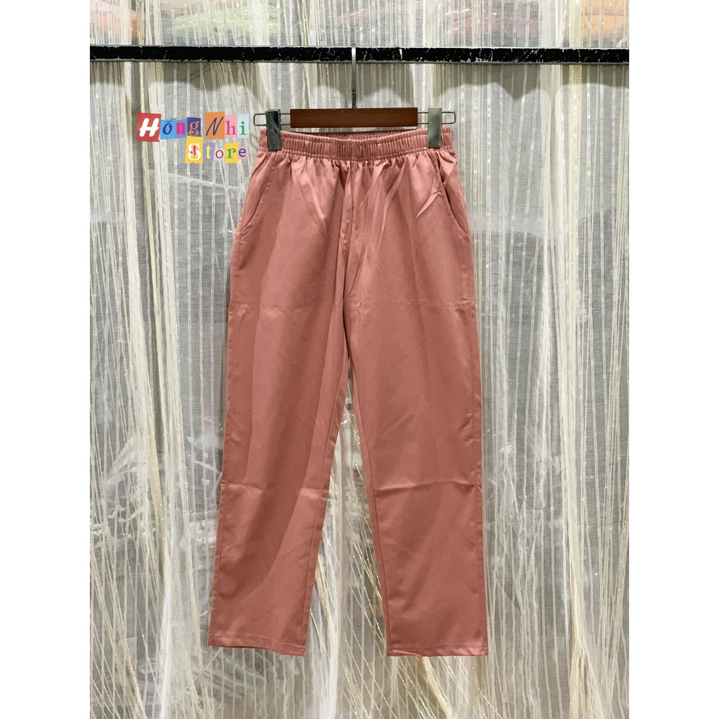 QUẦN KAKI TRƠN LƯNG THUN MÀU HỒNG - QUẦN KAKI BASIC PANT UNISEX PINK - MM