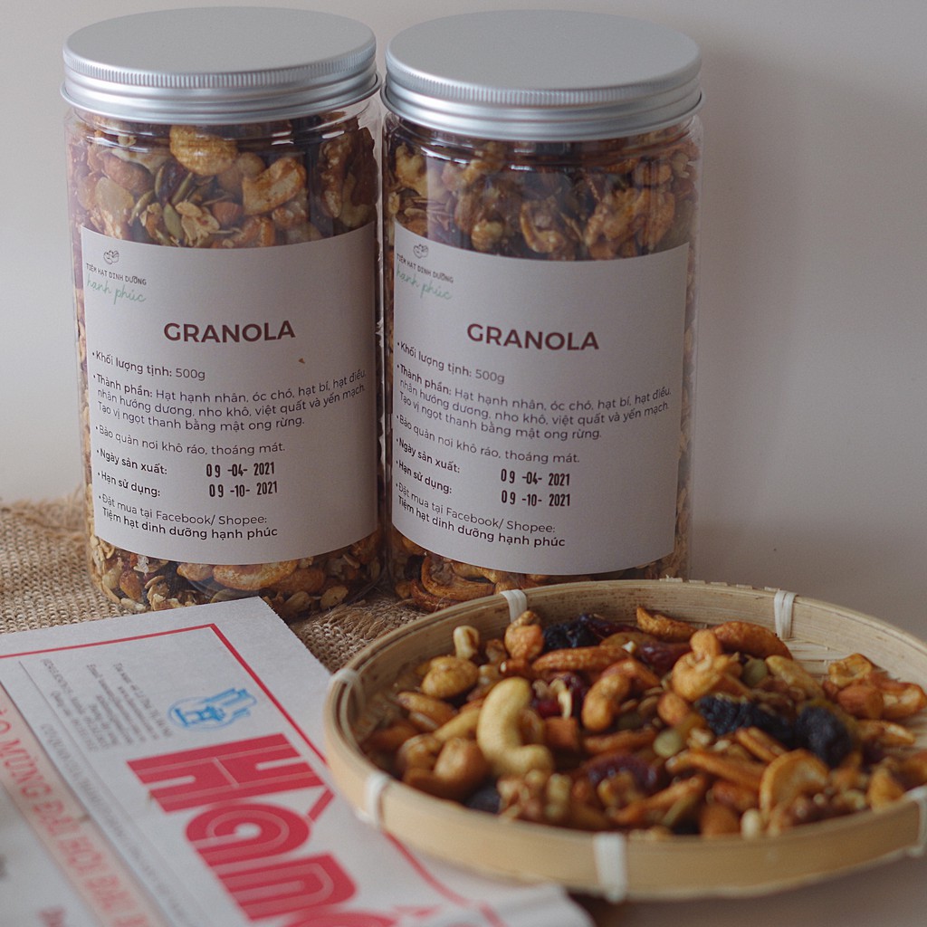 500g Granola - Mix các loại hạt dinh dưỡng và hoa quả | BigBuy360 - bigbuy360.vn