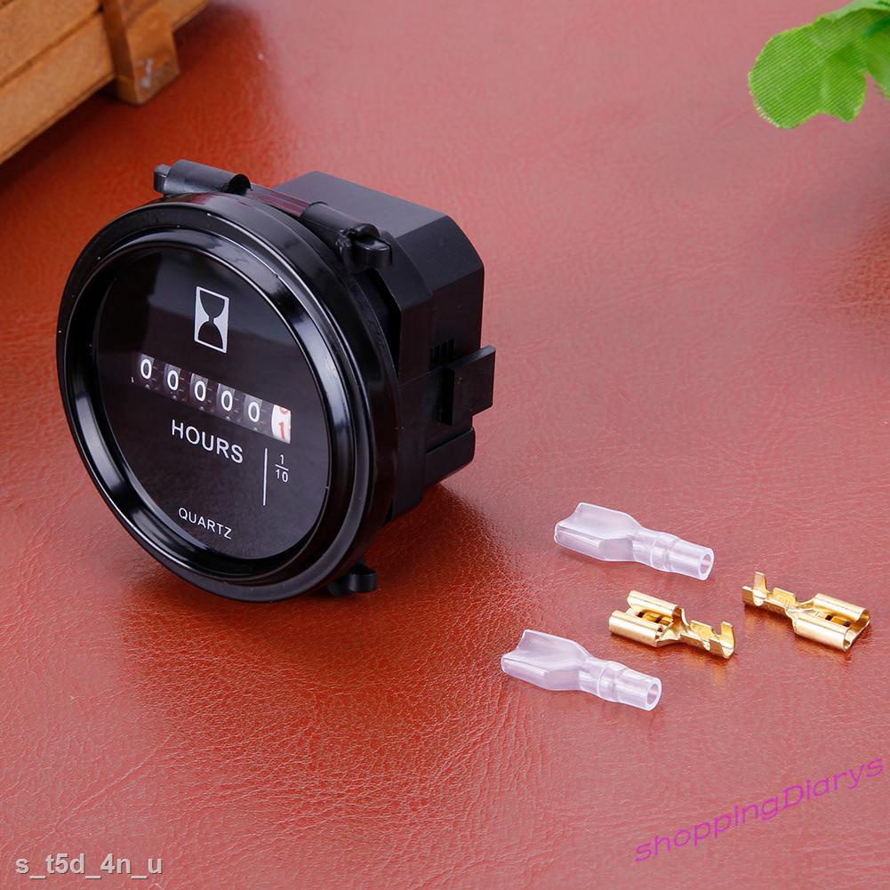 Hình Thật Đồng Hồ Đo Giờ 12v 24v 36v 2 Tiếng Động Cơ Cho Tàu Thuyền