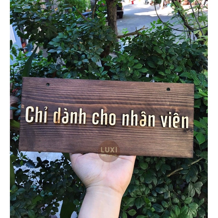 HCM | Bảng gỗ treo cửa decor, Bảng gỗ treo cửa thông báo LUXI DECOR HCM