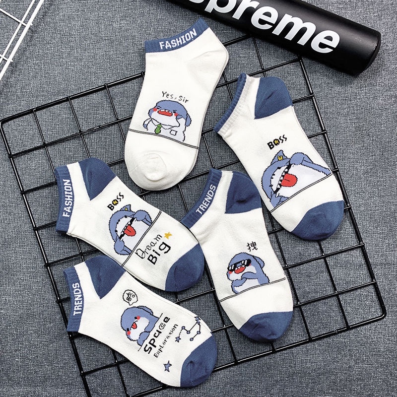 2023 mới Vớ nam ngắn phong cách thời trang thời trang khử mùi thấm mồ hôi Ins sinh viên