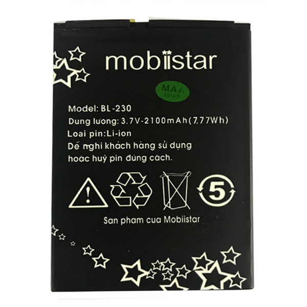 Pin Mobiistar LAI Z-Z1 BL-230 2100mAh Zin chính hãng