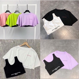 Set Áo Croptop Tay Lỡ Ground Breaking ( Nhiều Màu ) 🔥