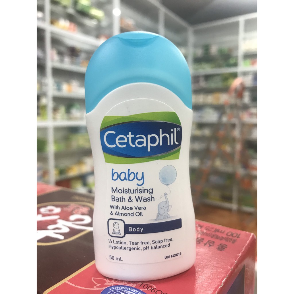 Sữa tắm gội Cetaphil Baby 2 trong 1 cho bé 50ml (hàng chính hãng 100%)