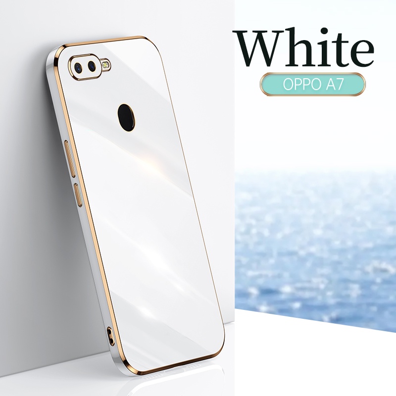 Ốp Điện Thoại Silicon TPU Mềm Mạ Vàng Sang Trọng Cho Oppo A12 A5S A3S A7 A11K A1K A83 A59 A57 A39 A37 F1S Realme C1 C2