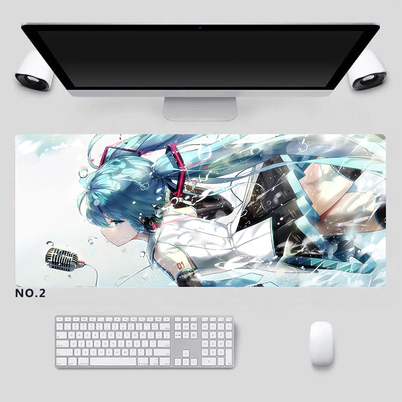 Miếng Lót Chuột In Hình Hatsune Miku Đáng Yêu 40x90