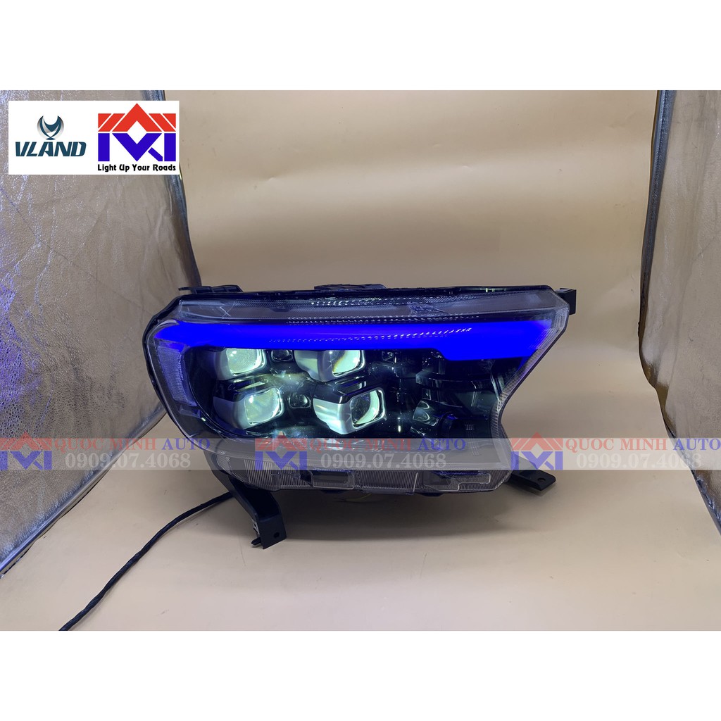Đèn pha cho Ford Ranger/Everest 2015-2019 mẫu 4 gương cầu