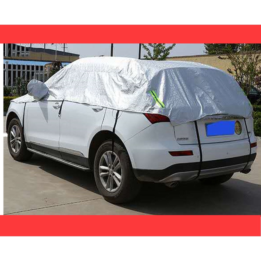 Bạt nửa xe ô tô tráng bạc cách nhiệt cao cấp trùm kín capo, có phản quang- bạt trùm xe ô tô, xe hơi