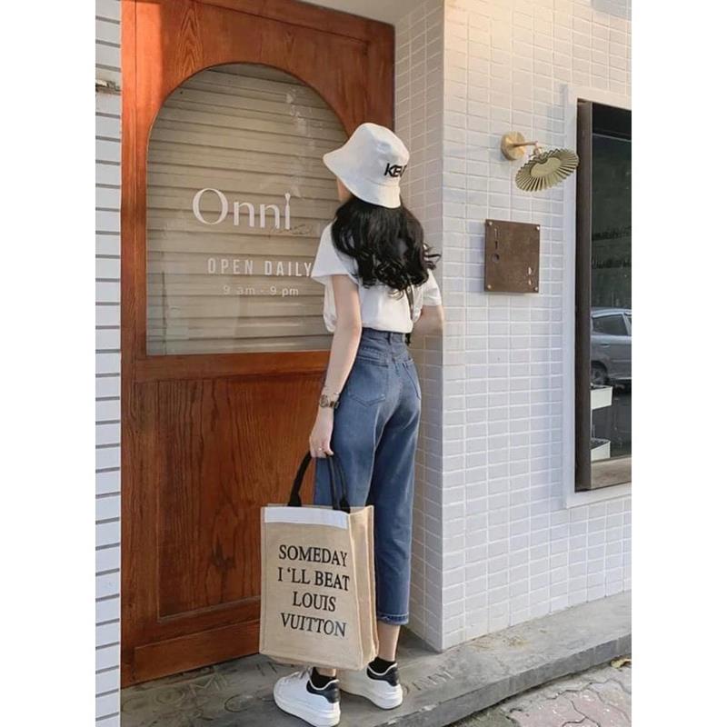 Quần jean dáng baggy ống thụng rách sườn cho nữ YUKAGO SB1761