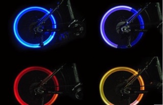 1 VỈ 2 cái, Đèn LED gắn van xe đạp, trang trí bánh xe, đèn cảnh báo an toàn màu. TH170