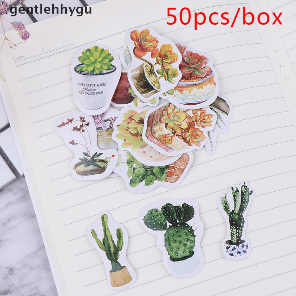 Bộ 50 Miếng Dán Hình Cây Xương Rồng Mini Trang Trí Album Ảnh Cho Bé