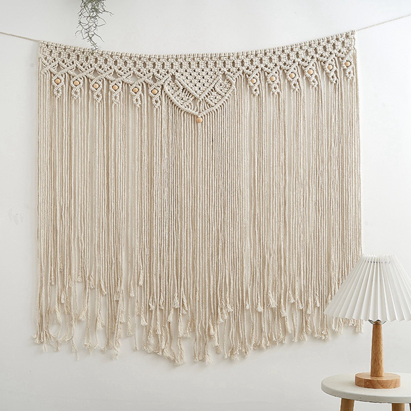 Thảm Dệt Sợi Cotton Handmade Treo Tường Trang Trí Phong Cách Boho