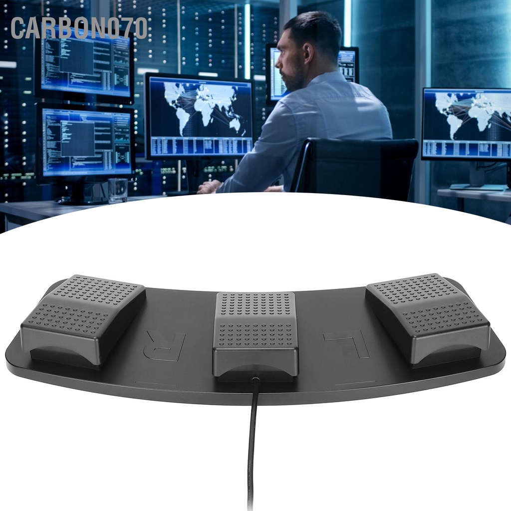 [Hàng Sẵn] Công tắc bàn đạp ba chân USB đa chức năng cho bàn phím / chuột chơi game máy tính【Carbon070】